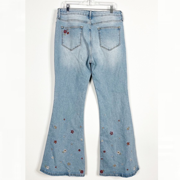 Free People Driftwood Farrah Flare Split Jeans - Tweedle Dum - Picture 5 of 7